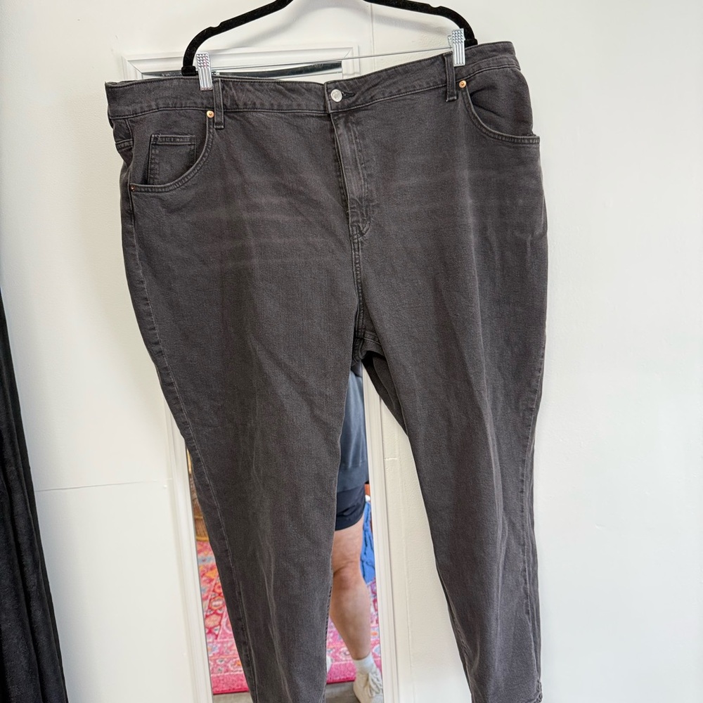 Dark Gray/Washed Black Denim Jeans